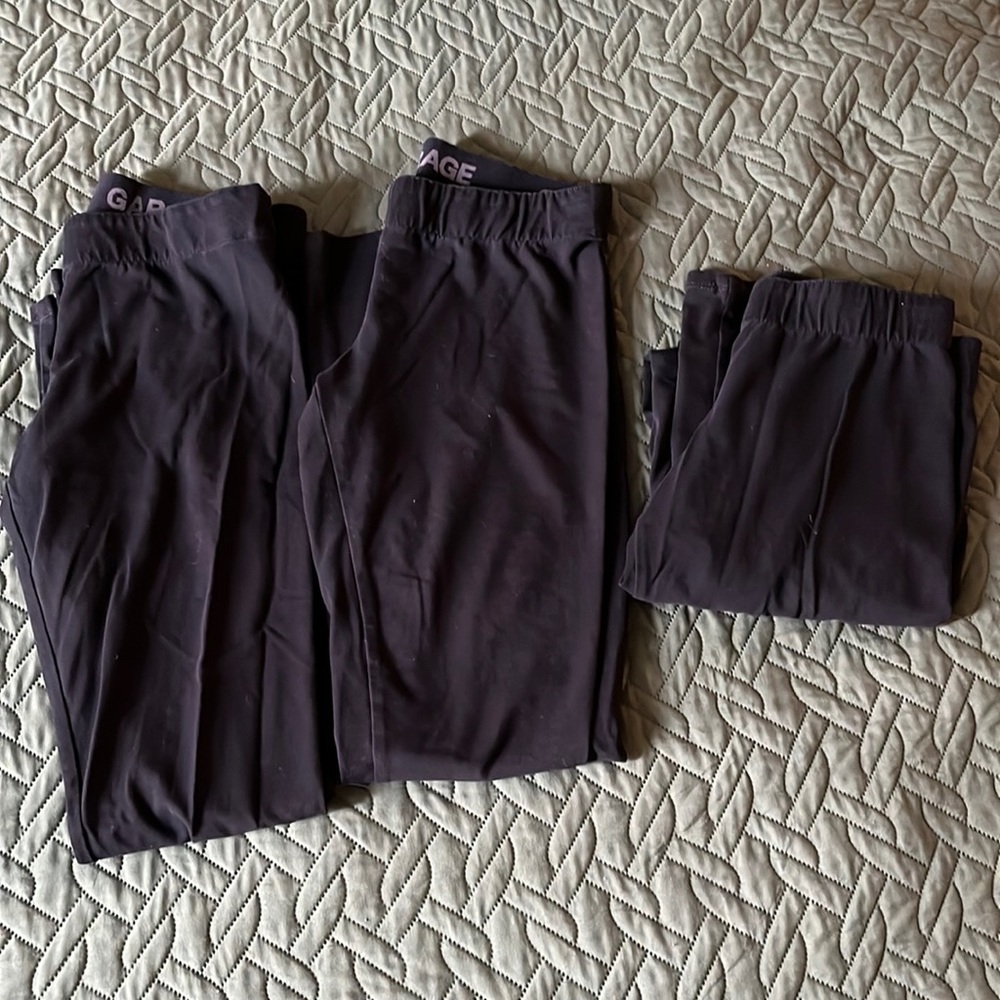 3 Pairs of Black Garage Leggings Size XS